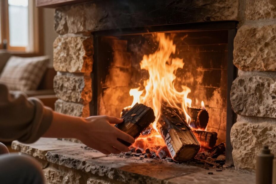 Jak palić brykietem w kominku